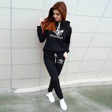 Load image into Gallery viewer, 2019 Autumn Winter 2 Piece Set Women Hoodie Pants Printed Tracksuit Pullover Sweatshirt Trousers With Pockets Tracksuit Suits